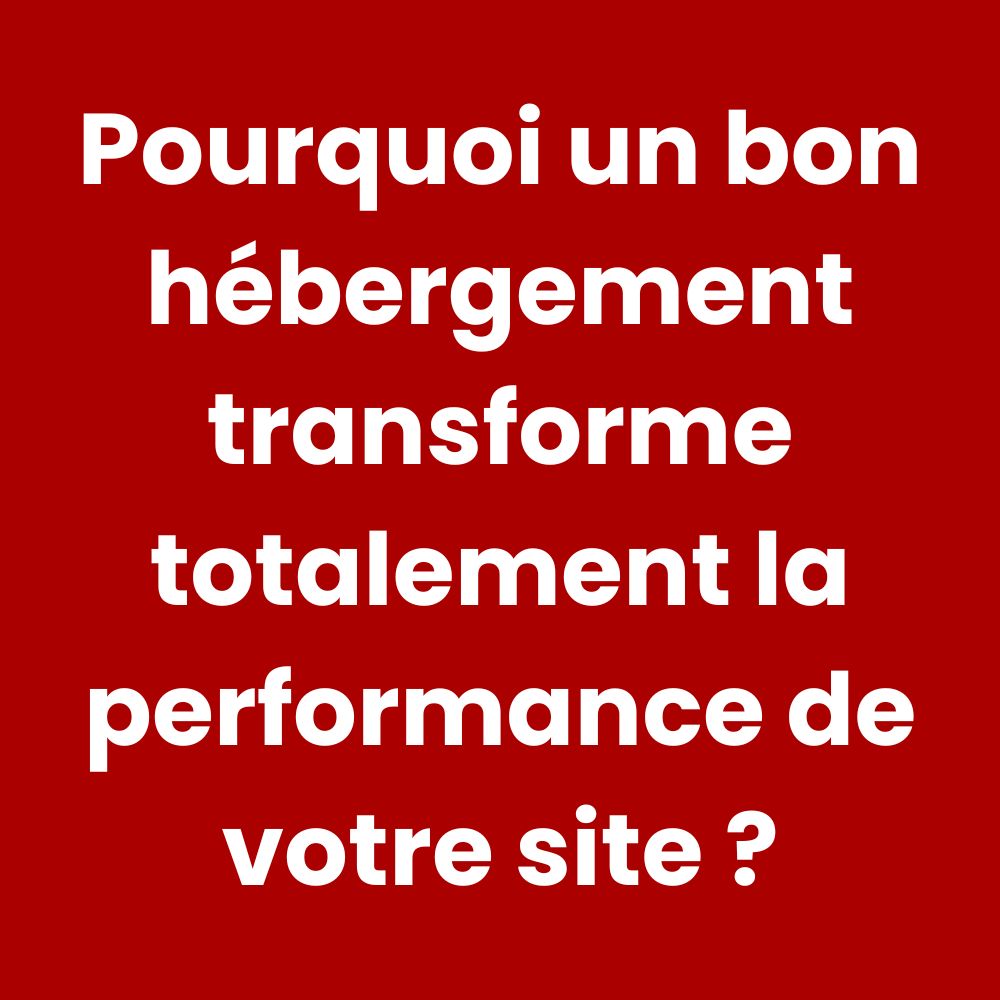 Hebergement Web Performant